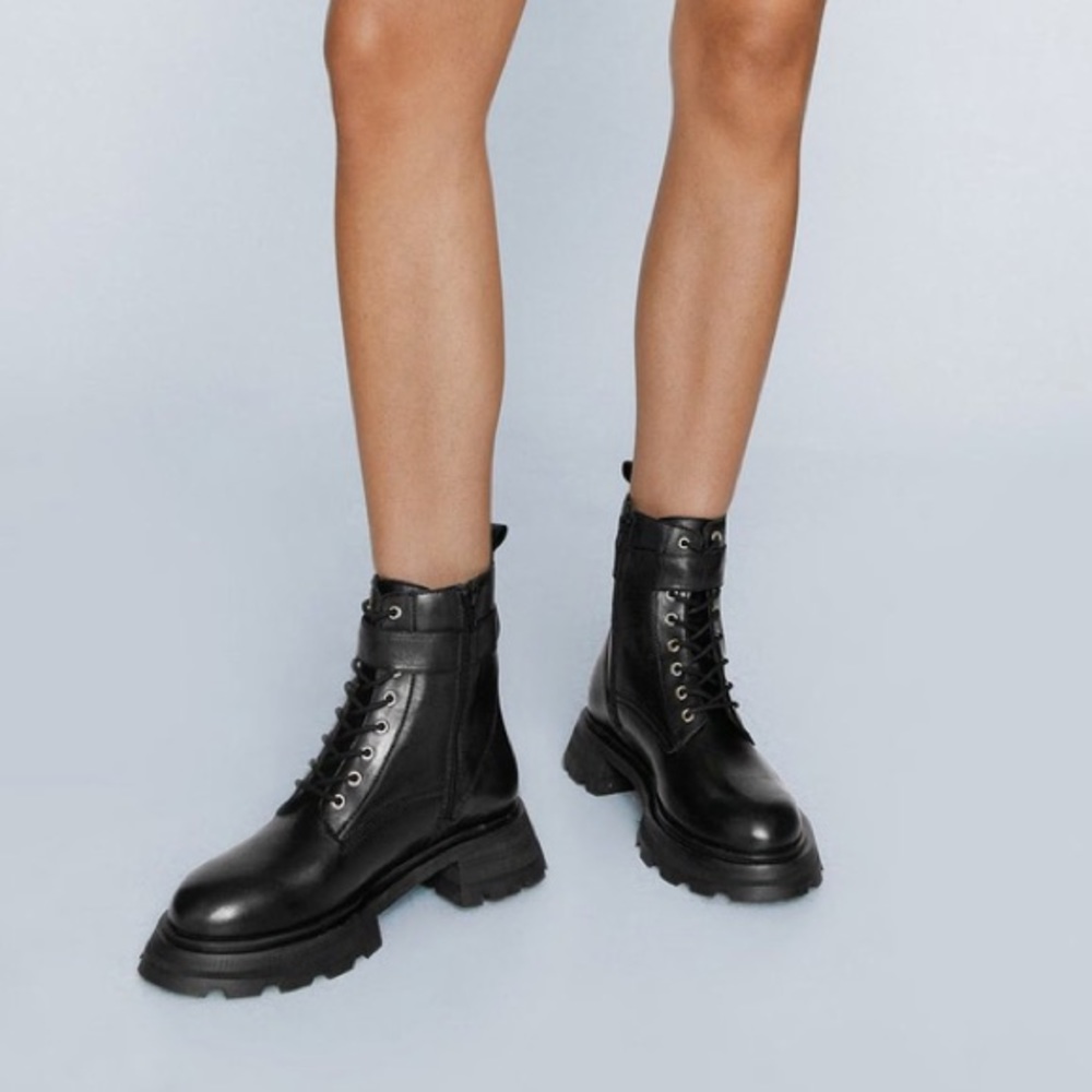 Leather Biker Boots